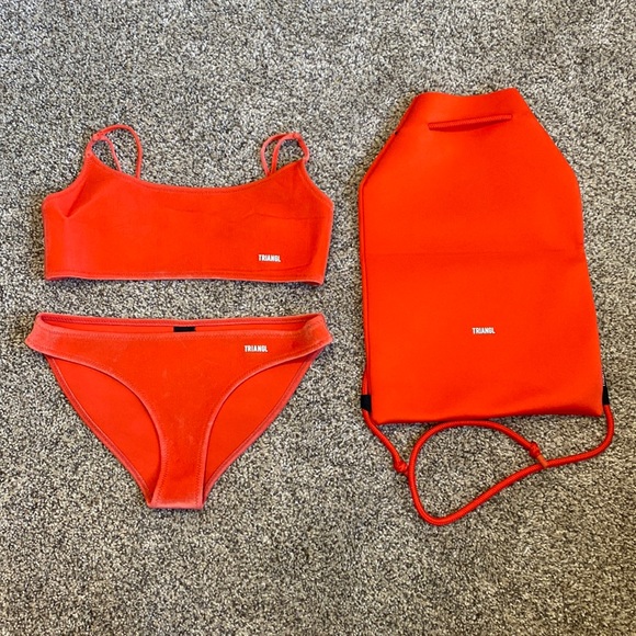 triangl swimwear Swim Triangl Bikini And Drawstring Bag Poshmark